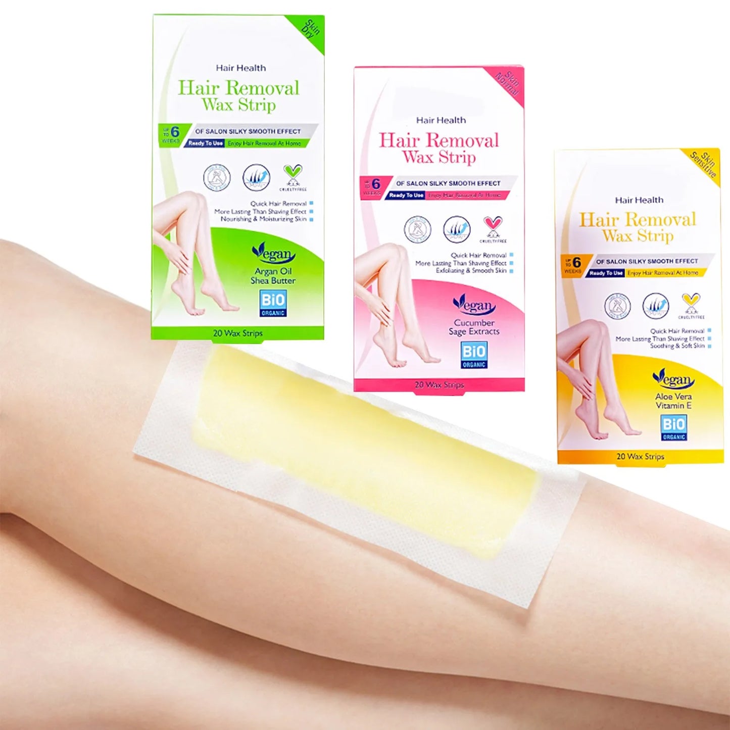 20Pcs/Set Hair Removal Wax Paper Professional Non-permanent Depilatory Body Facial Effective Waxing Cold Wax Strips Paper Women