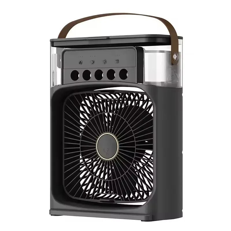 Summer Cooling Fan 3 In 1 Portable Desktop Humidifier USB Mini Air Conditioners Night Light Water Mist For Home, Office