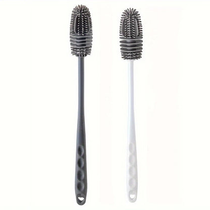 Silicone Cup Brush Milk Bottle Cleaning Brush Long Handle Water Bottles Cleaner Glass Cup Cleaning Brush Kitchen Cleaning Tools