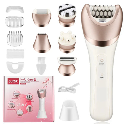 Unicorn6in1Hair trimmers women under are Body Shavers Rechargeable Cordless Electric Skin Hair Epilator Face Hand Legs Underarms