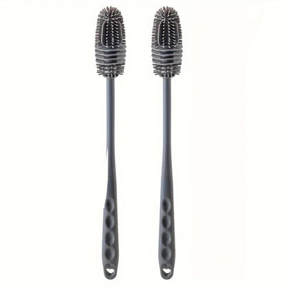 Silicone Cup Brush Milk Bottle Cleaning Brush Long Handle Water Bottles Cleaner Glass Cup Cleaning Brush Kitchen Cleaning Tools