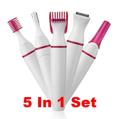 5 In 1 Set Women Epilator Eyebrow Trimmer Female Ladies Shaver Hair Removal Shaver Machine Face Depilador Bikini Depilatory Tool