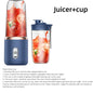 Multifunction 2 Cups Portable Fruit Juicer Blender 6 Blade Juice Mixer Mini Ice Blender USB Charging Wireless Juice Extractor