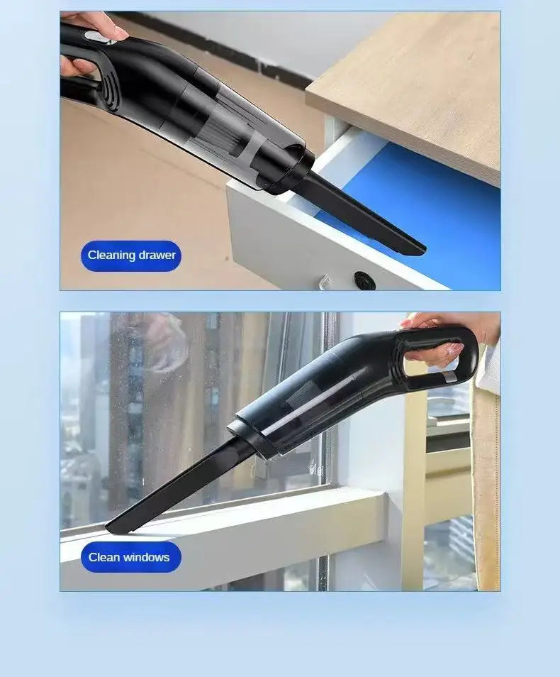 Handheld Home Vacuum Cleaner Rechargeable Portable Vacuum Cleaner Car Home Dual Purpose Wireless Dust Catcher Pet Hair 10000PA