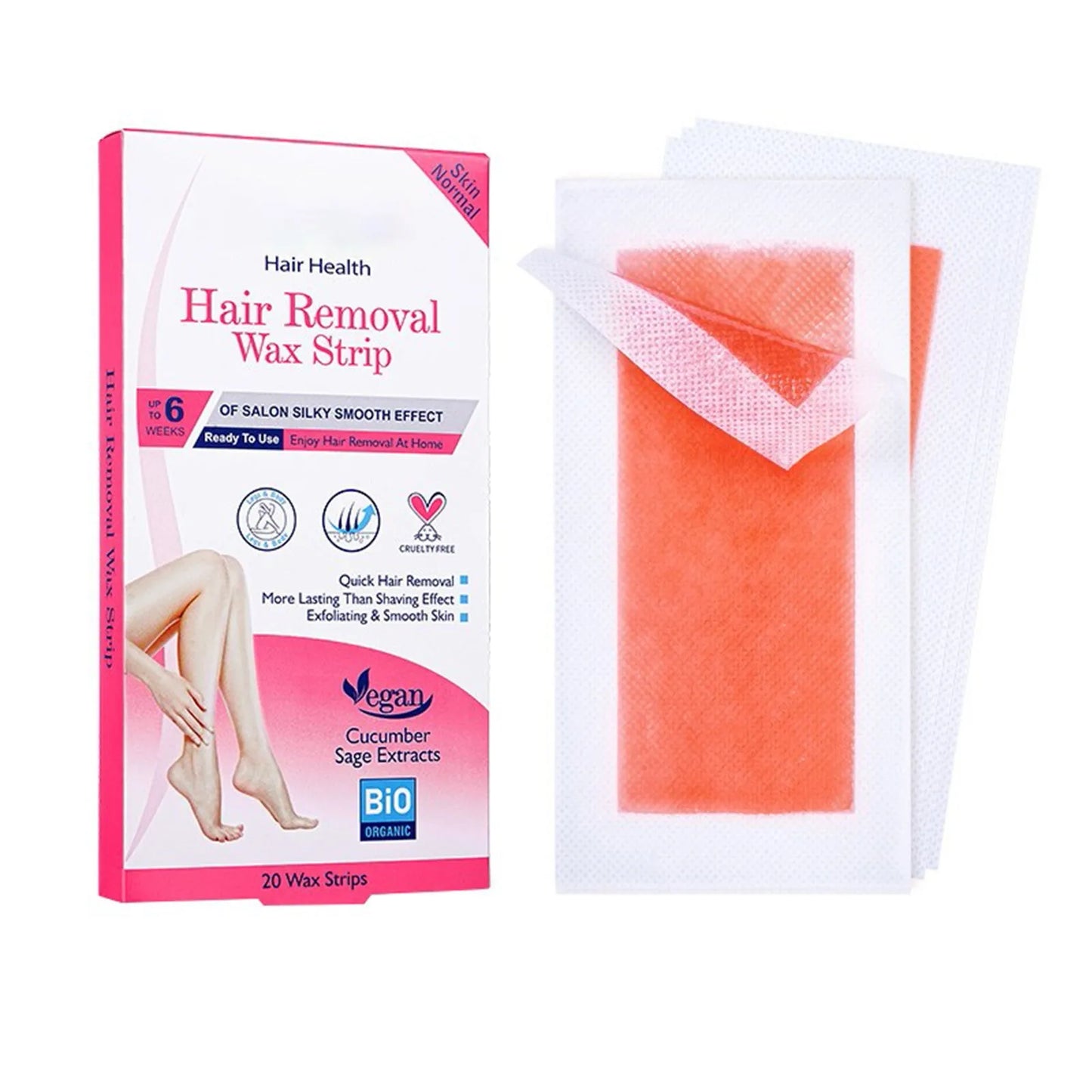 20Pcs/Set Hair Removal Wax Paper Professional Non-permanent Depilatory Body Facial Effective Waxing Cold Wax Strips Paper Women