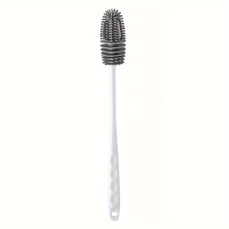 Silicone Cup Brush Milk Bottle Cleaning Brush Long Handle Water Bottles Cleaner Glass Cup Cleaning Brush Kitchen Cleaning Tools