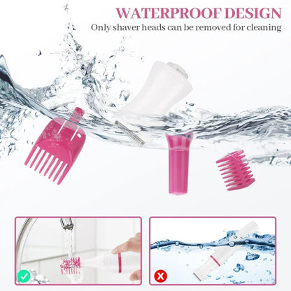 Women Hair Removal Electric Shaving Female Shaving Machine 5 in 1 Multifunction Mini Shaver Trimmer Razor for Eyebrow Underarm
