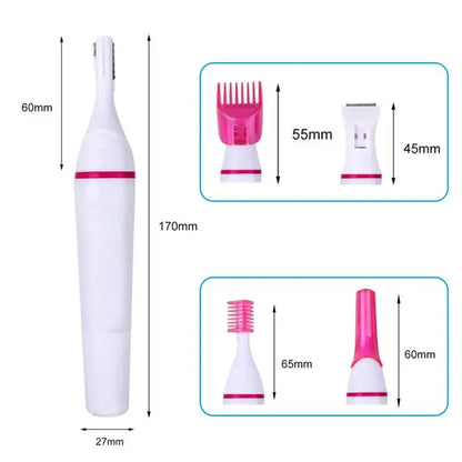 5 In 1 Set Women Epilator Eyebrow Trimmer Female Ladies Shaver Hair Removal Shaver Machine Face Depilador Bikini Depilatory Tool
