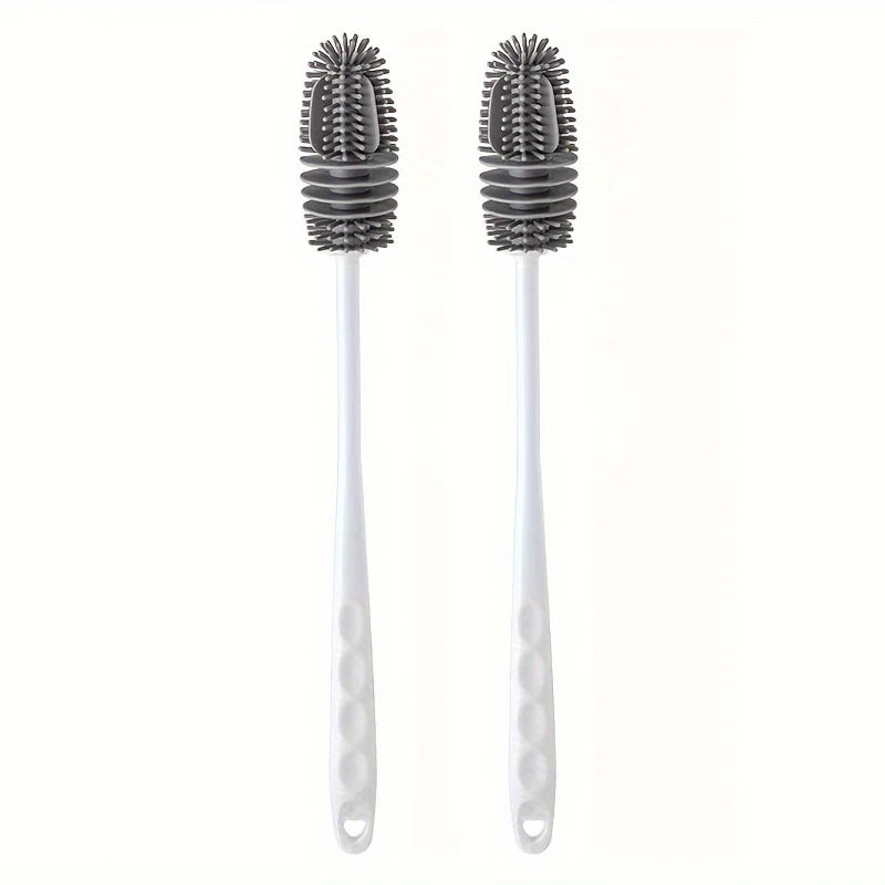 Silicone Cup Brush Milk Bottle Cleaning Brush Long Handle Water Bottles Cleaner Glass Cup Cleaning Brush Kitchen Cleaning Tools