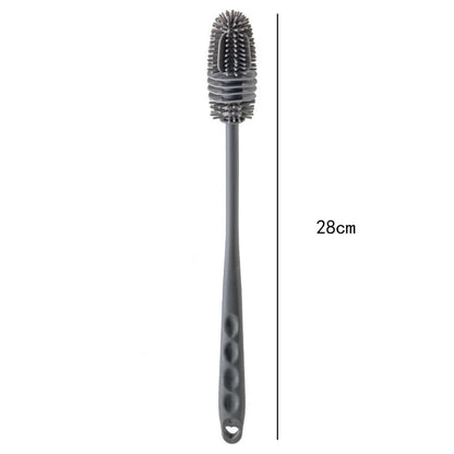 Silicone Milk Bottle Brush Cup Scrubber Glass Cleaner Kitchen Cleaning Tool Long Handle Drink Bottle Glass Cup Cleaning Brush